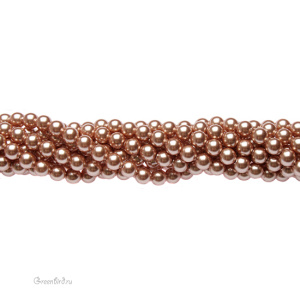 Swarovski 5810 Жемчуг 4 мм, розовое золото (#769), уп. 50 шт.