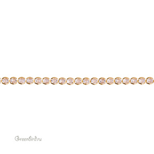 Цепочка с фианитами "Роскошь", золото, 10 см (SVA-Chain-207G)