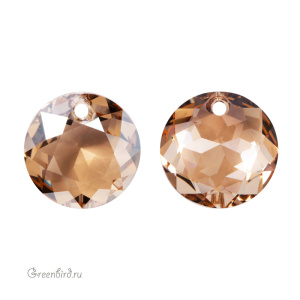 Swarovski 6430 подвеска круглая 14 мм, золотистая дымка (#001GSHA), 1 шт.
