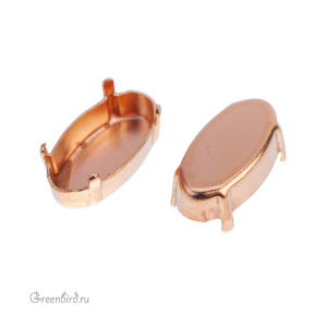 NEW 4162 Оправа без отверстий для Elongated Oval FS 18х9,5 мм, томпак