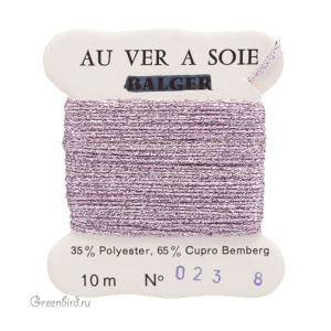 Металлизированная нить Tresse #8 AVAS, сиреневый, 10 м (#8-023)