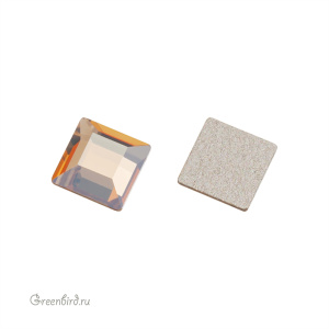 Swarovski 2400 Клеевые стразы Квадрат 4 мм, золотистая дымка (#001GSHA), 1 шт.