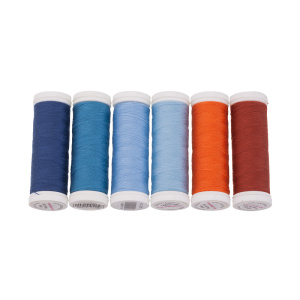 Набор ниток Talia №120 Aurora "Джинс голубой", 1 уп. (#AU-2604)