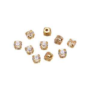 Crystalbird 1088 Шатон в оправе 4,1 мм, золото, золотистая дымка (#001GS), уп. 10 шт.