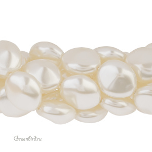 Swarovski 5842 Жемчуг барочный плоский 14 мм, кремовый (#620), 1 шт.