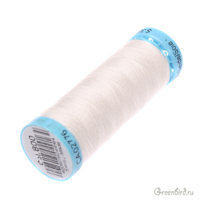 Шелковая нить Gutermann S303, 100м, белый (#800)