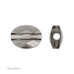 Swarovski 5051 Бусина Мини Овал 8х6 мм, черный алмаз (#215), 1 шт.