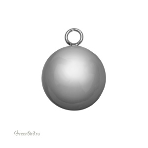 Подвеска "Шарик", родий, 1 шт. (#SV1701-Pendant-59R)