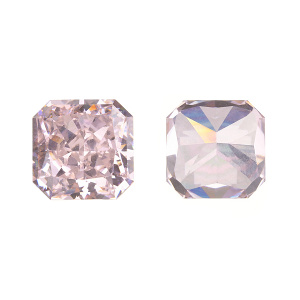 Crystalbird Фианит квадратный 12 мм, бледно-розовый, 1 шт. (#CBFN-SQ12-07)
