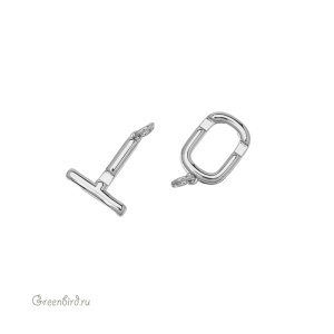 Замок-тоггл, родий, 1 шт. (#SV1701-T32)