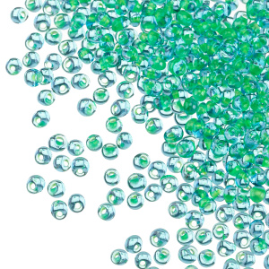 Бисер TOHO Magatama 3 мм, окрашенный изнутри, Aqua/Yellow (#307), 10 г