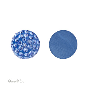 Swarovski 86601 Кабошон с кристальным паве 10 мм, сапфир (#206), 1 шт.