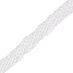 Жемчуг Crystalbird, рис, 4x6 мм, Snow White, нить (#84)