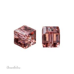 Swarovski 5601 Бусина Куб 4 мм, нежно-розовый (#257), 1 шт.