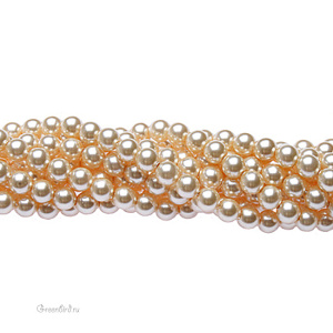 Swarovski 5810 Жемчуг 6 мм, светло-золотой (#539), уп. 20 шт.