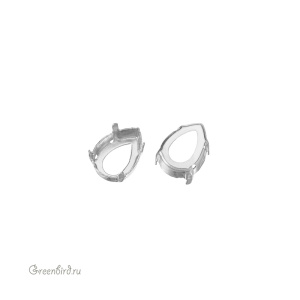 Оправа 4320 Капля 8х6 мм, томпак/родий