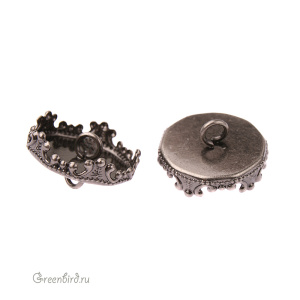 Держатель-коннектор для колбы, черн. серебро, 1 шт. (#27385-HASL)