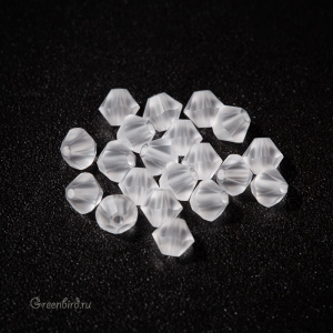 Swarovski 5328 Биконусы 4 мм, прозрачный матовый (#001MFIN), уп. 20 шт.