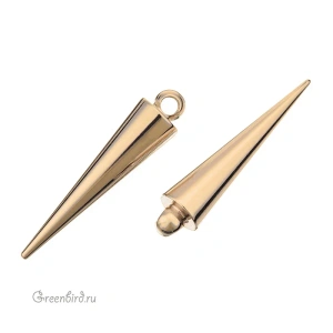 Подвеска "Шип" 36 мм, золото, 1 шт. (#SVA-BASE-082G)