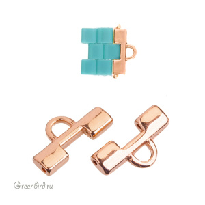 CYMBAL Концевик "Soros" для TILA на 3 нити, розовое золото, 1 шт. (#TL-012508-RG)