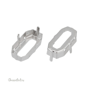 4595 Оправа для ювелирного кристалла Elongated Imperial FS 20х10 мм, платина