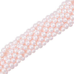 Crystalbird Жемчуг круглый 8 мм, розалин, нить (#65)