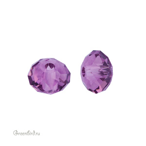 Swarovski 5040 Бусина Бриолетт 6х4 мм, ирис (#219), 1 шт.