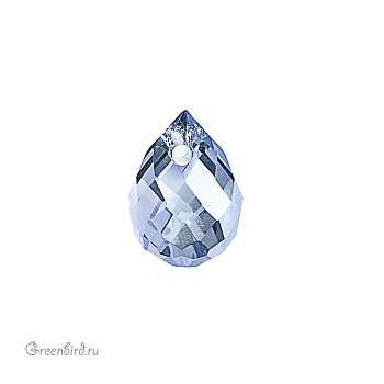 Бусина-подвеска граненая "Капля" 10,5 х 8 мм, Denim, 1 шт (#SVA-BEAD-405)