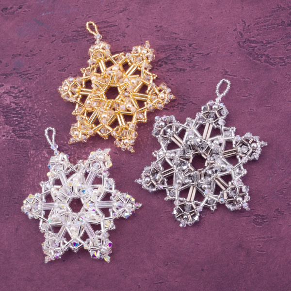 Набор материалов для мастер-класса «Зимнее кружево», никель (#beadset_11N)